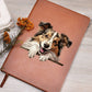 Shetland Sheepdog Peeking - Vegan Leather Journal