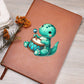 Colorful Baby Dinosaur 109 - Vegan Leather Journal
