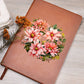 Floral Flower Wreath 147 - Vegan Leather Journal
