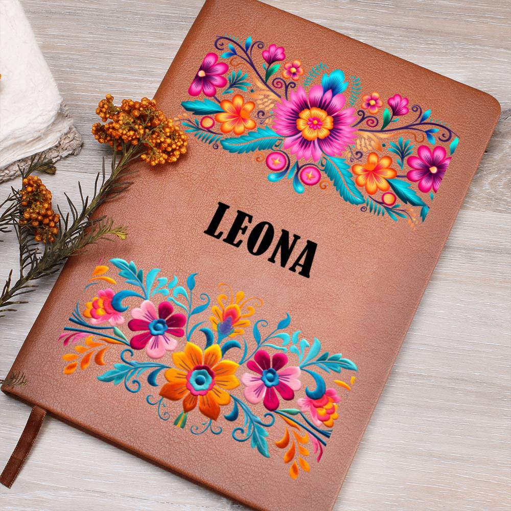 Leona (Mexican Flowers 1) - Vegan Leather Journal