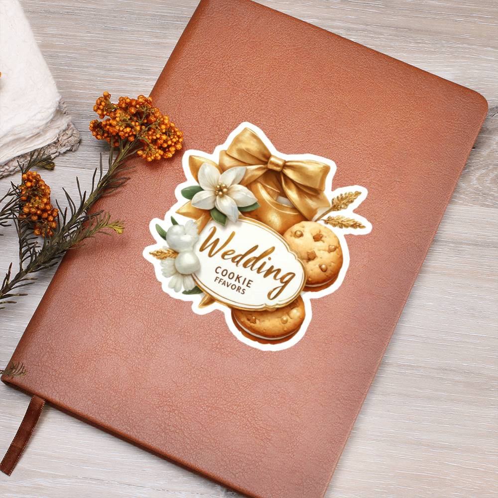 Luxury Wedding Decor Sticker 076 - Vegan Leather Journal