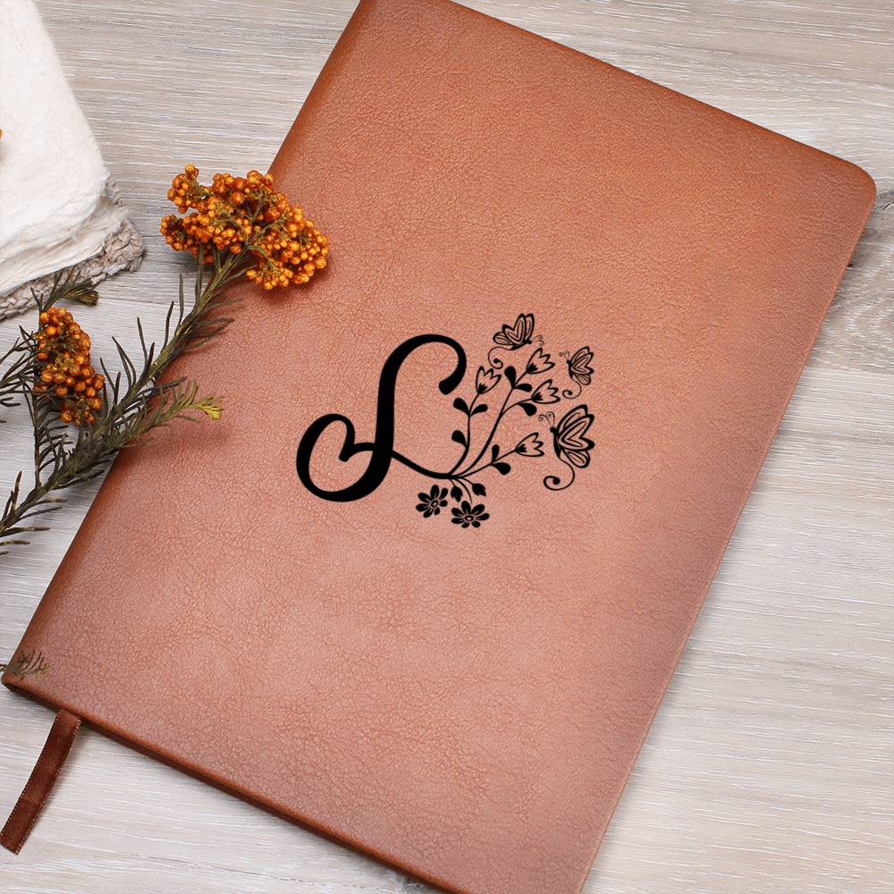 Botanical Monogram S - Vegan Leather Journal