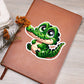 Cute Crocodile sticker 34 - Vegan Leather Journal