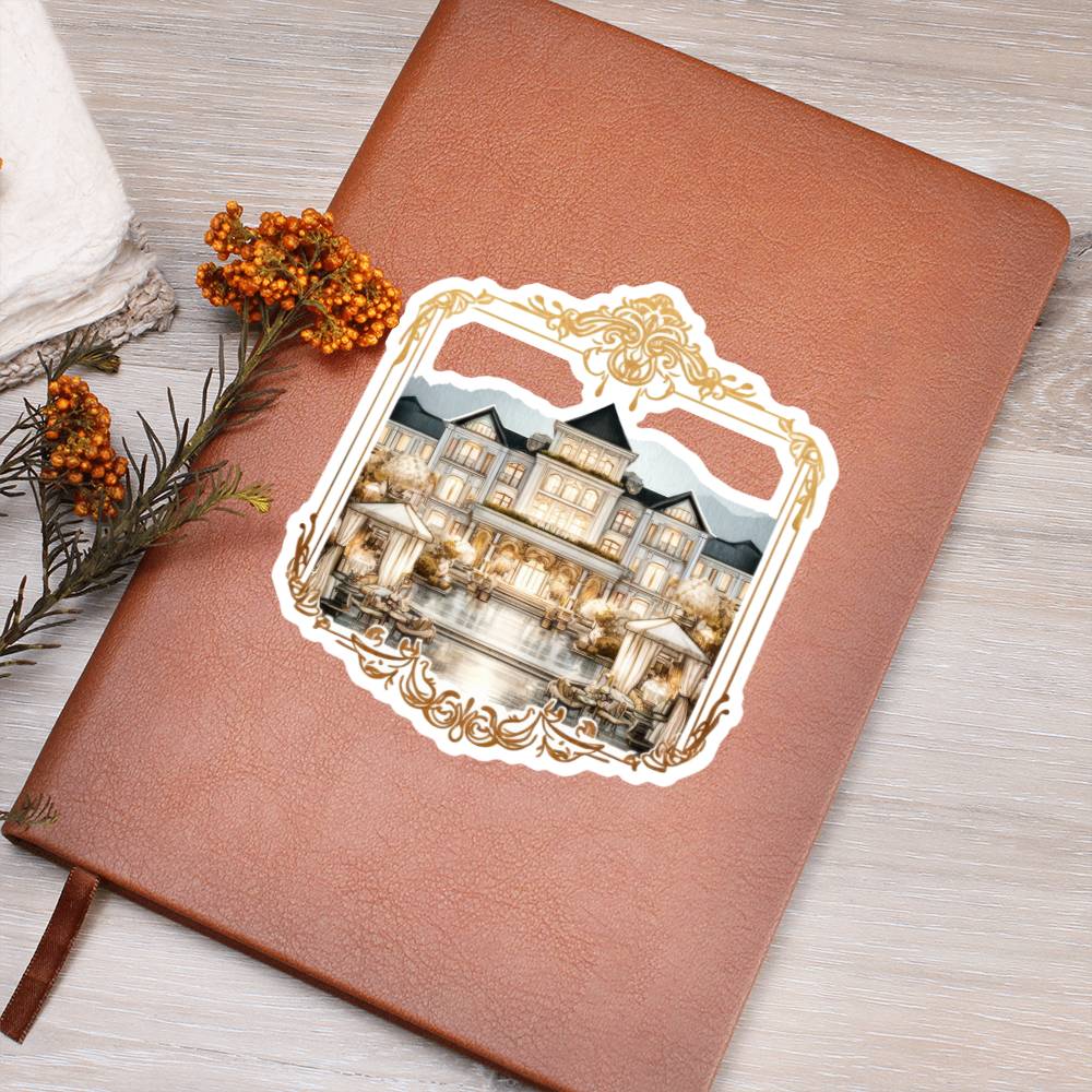Luxury Wedding Decor Sticker 078 - Vegan Leather Journal