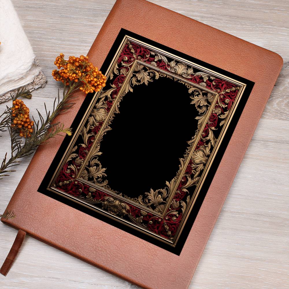 Ornate Gold Cover 006 - Vegan Leather Journal
