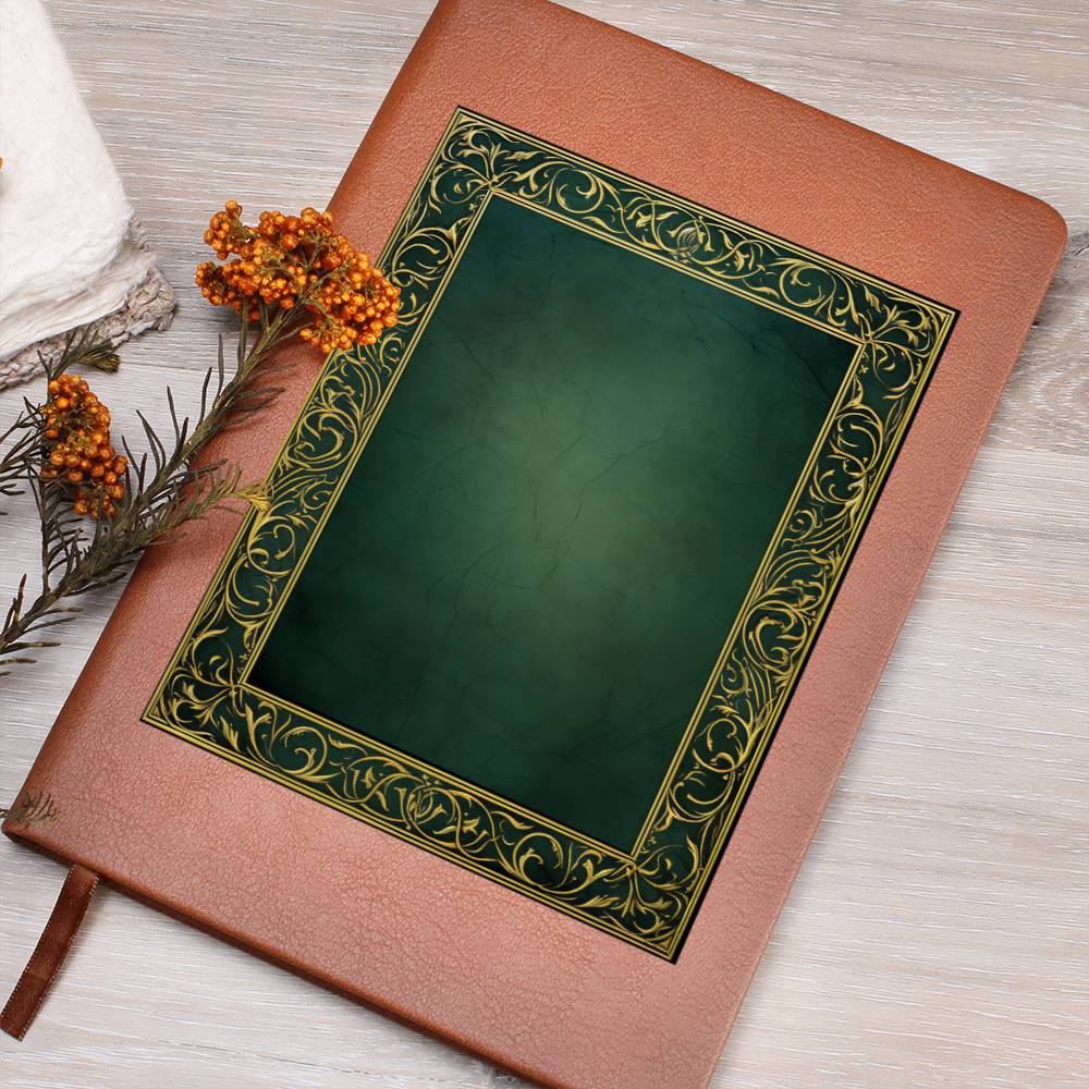 Ornate Gold Cover 122 - Vegan Leather Journal