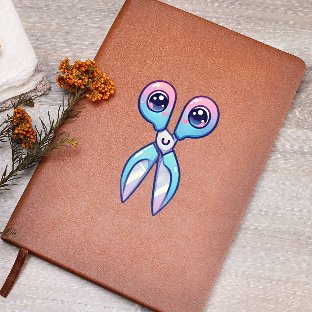 Cute Back to School Sticker 005 - Vegan Leather Journal