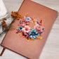 Floral Flower Wreath 073 - Vegan Leather Journal