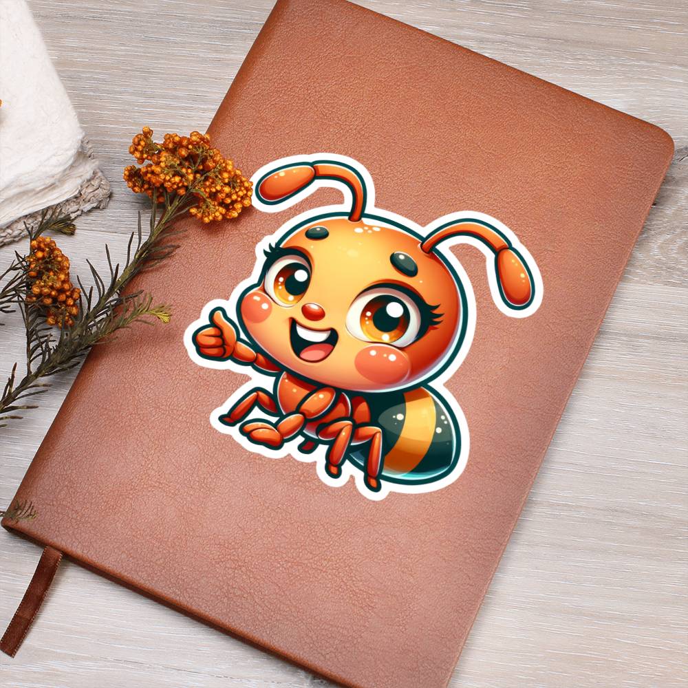 Cute Ant sticker 05  - Vegan Leather Journal
