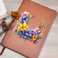 Floral Flower Wreath 107 - Vegan Leather Journal