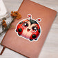 Cute Ladybug sticker 82 - Vegan Leather Journal