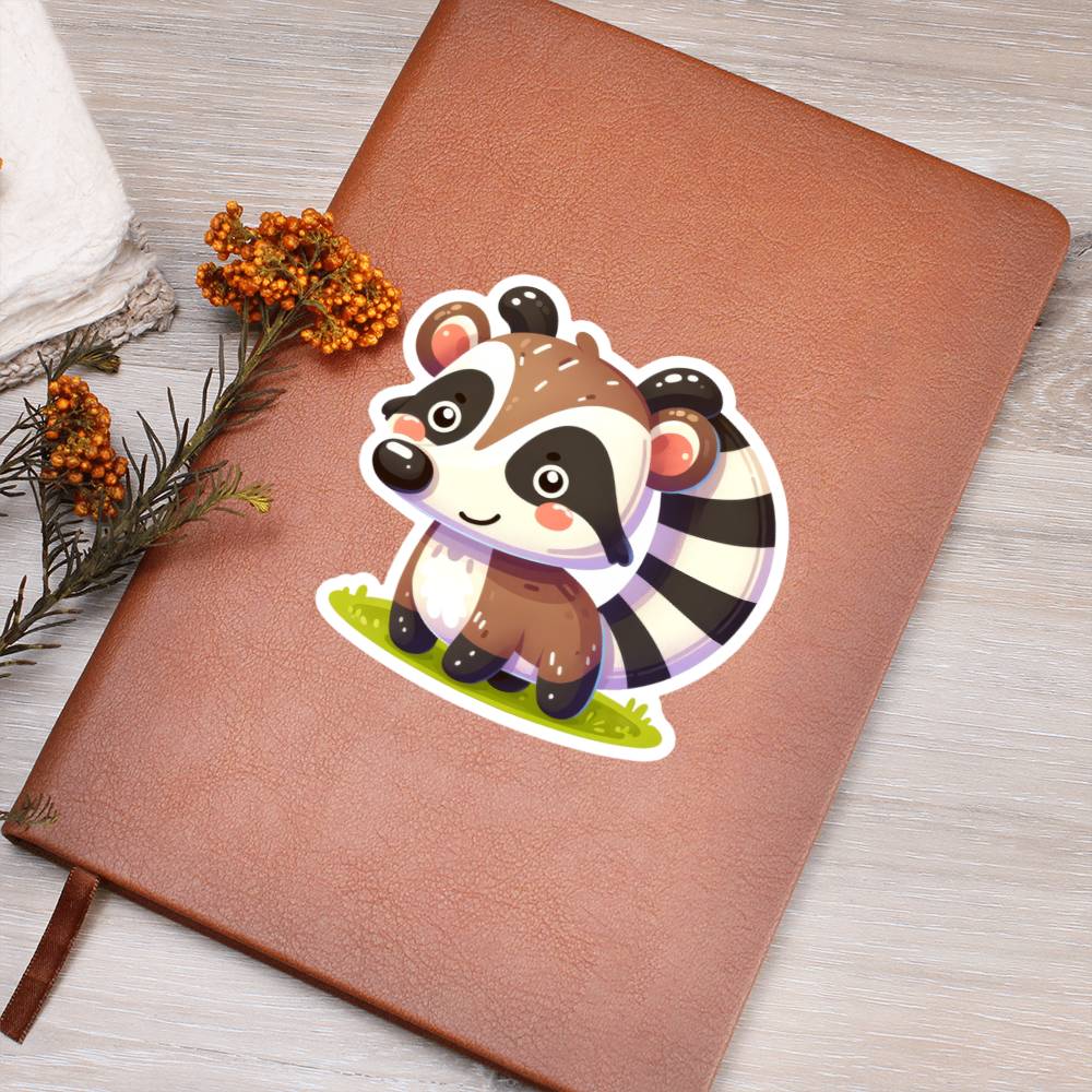 Cute Coati sticker 29 - Vegan Leather Journal