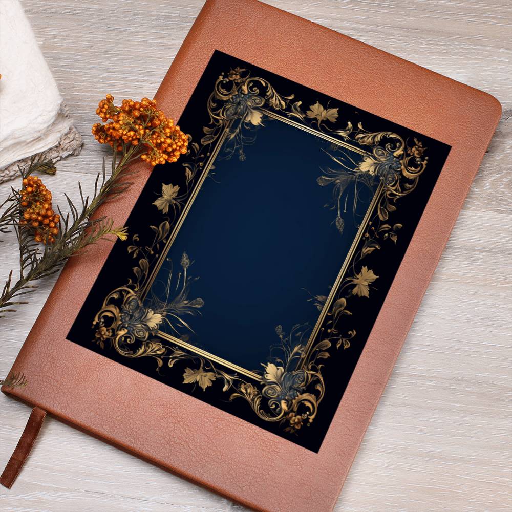 Ornate Gold Cover 009 - Vegan Leather Journal