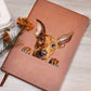 Pharaoh Hound Peeking - Vegan Leather Journal