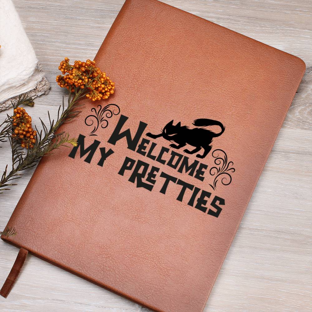 Vintage Halloween Signs 17 - Vegan Leather Journal