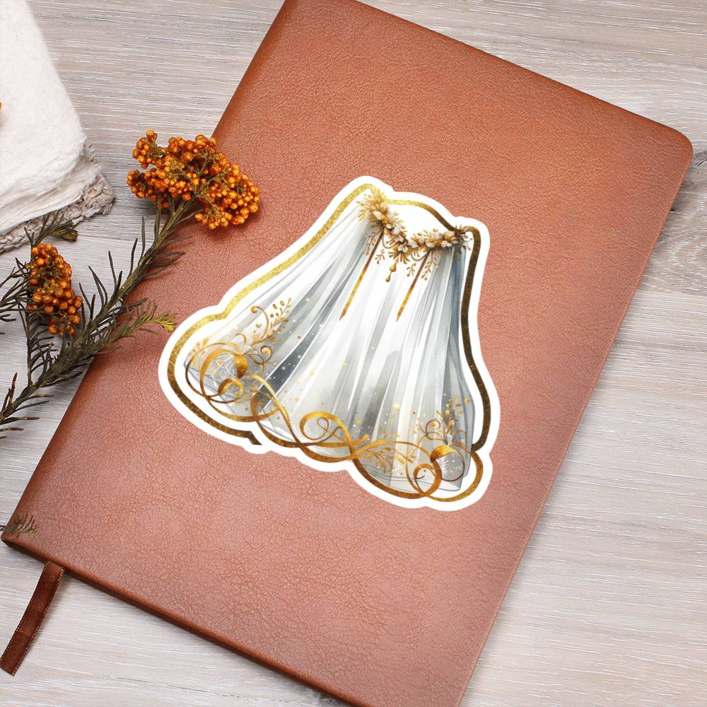 Luxury Wedding Decor Sticker 004 - Vegan Leather Journal