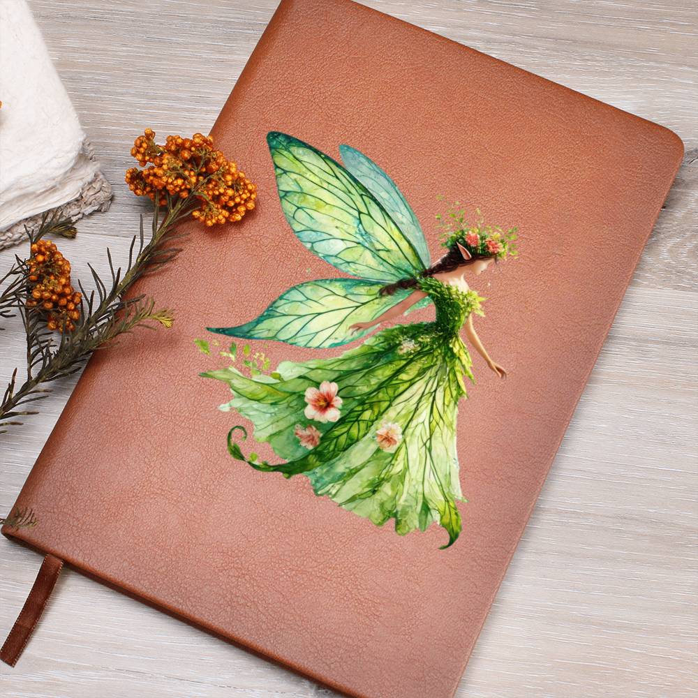Magical Nature Forest Fairy 19 - Vegan Leather Journal