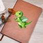 Colorful Baby Dinosaur 082 - Vegan Leather Journal