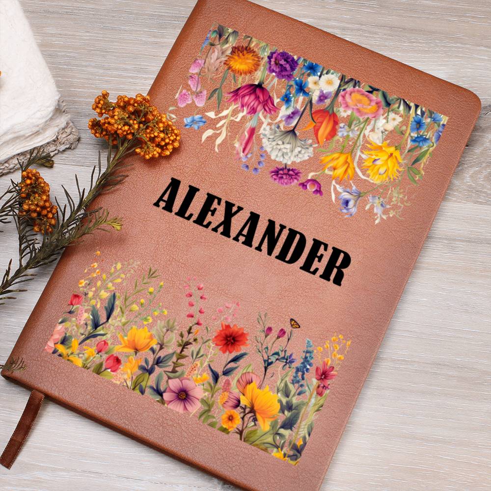 Alexander (Botanical Blooms) - Vegan Leather Journal