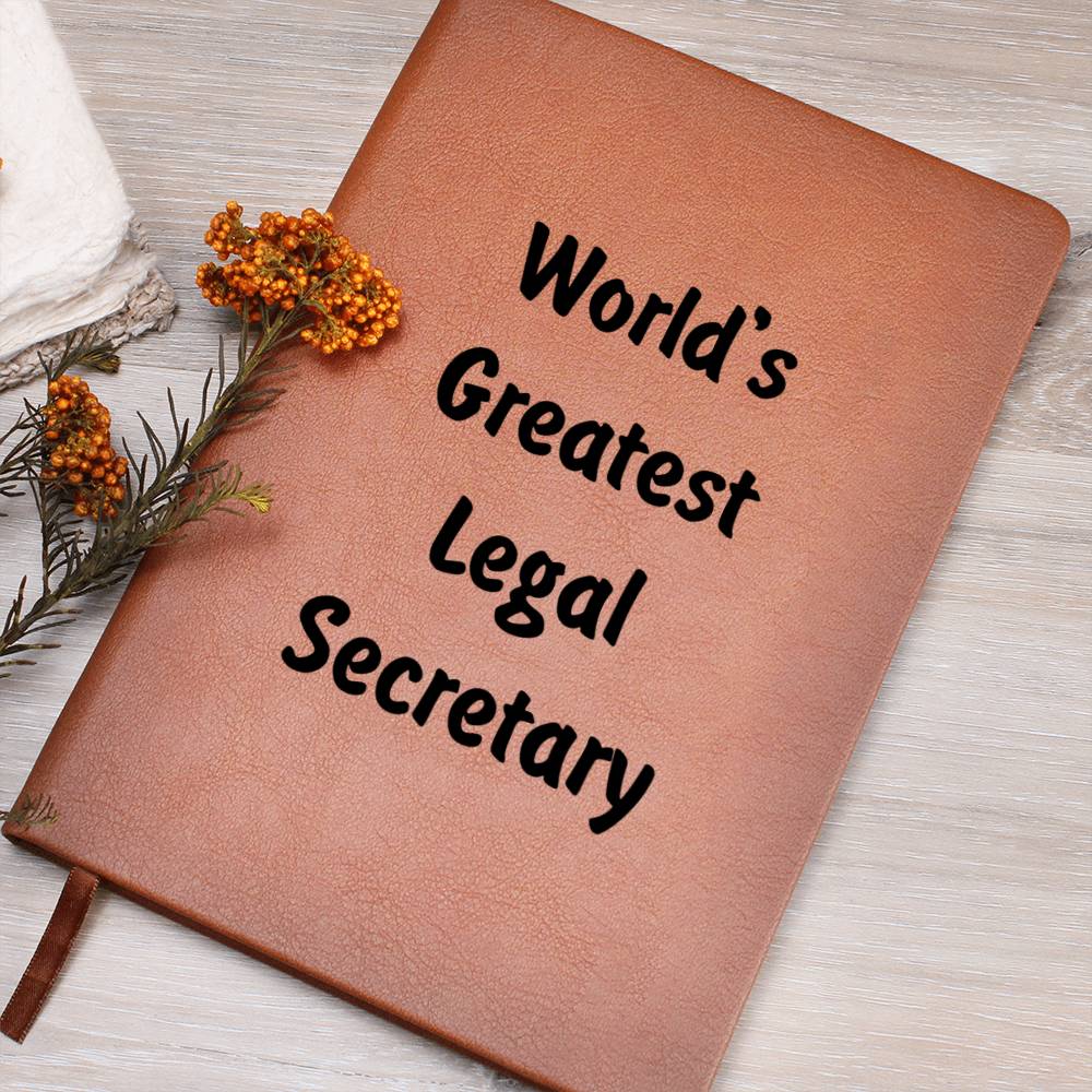 World's Greatest Legal Secretary v1 - Vegan Leather Journal