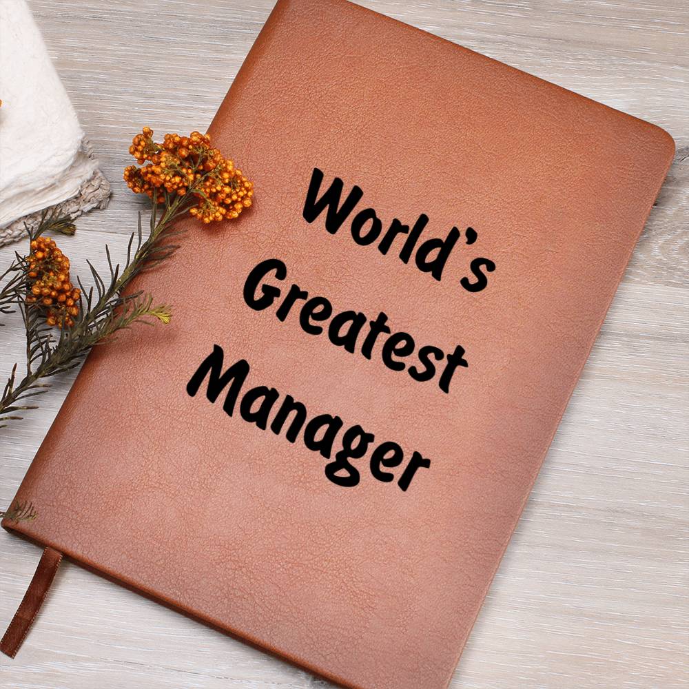 World's Greatest Manager v1 - Vegan Leather Journal