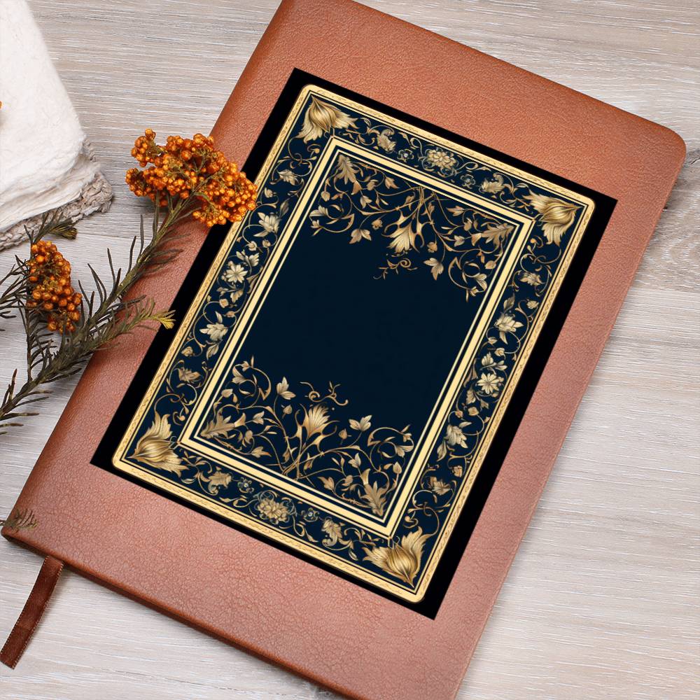 Ornate Gold Cover 102 - Vegan Leather Journal