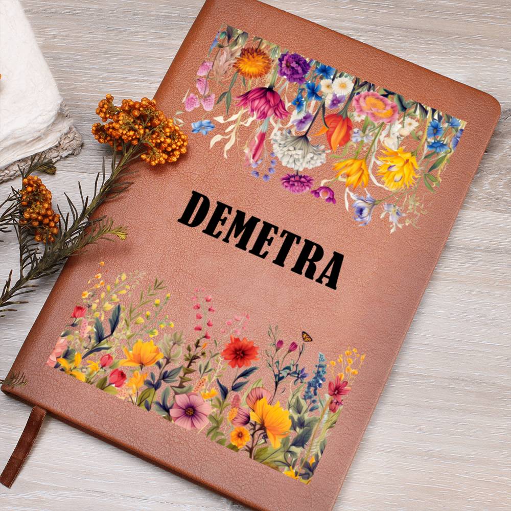 Demetra (Botanical Blooms) - Vegan Leather Journal
