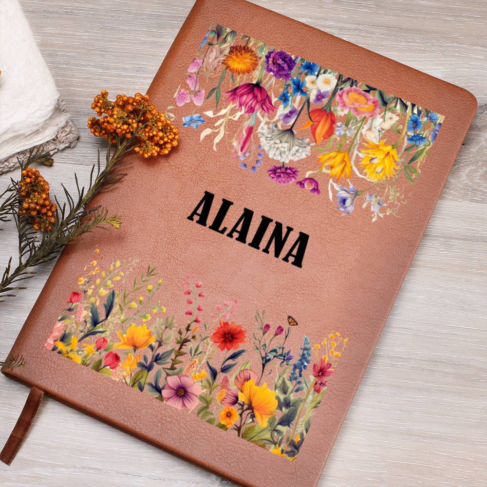 Alaina (Botanical Blooms) - Vegan Leather Journal