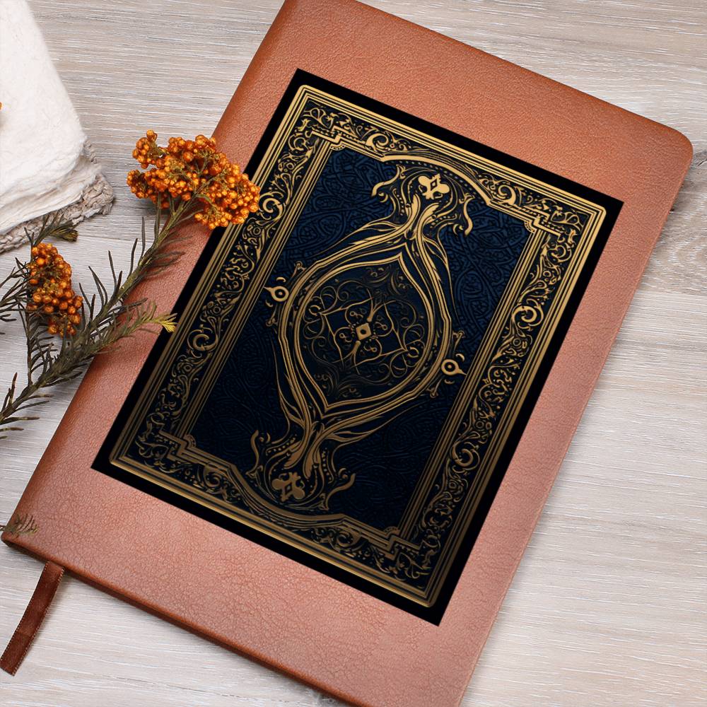 Ornate Gold Cover 052 - Vegan Leather Journal