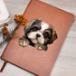 Shih Tzu Peeking - Vegan Leather Journal