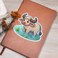 Cute Water buffalo sticker 214 - Vegan Leather Journal