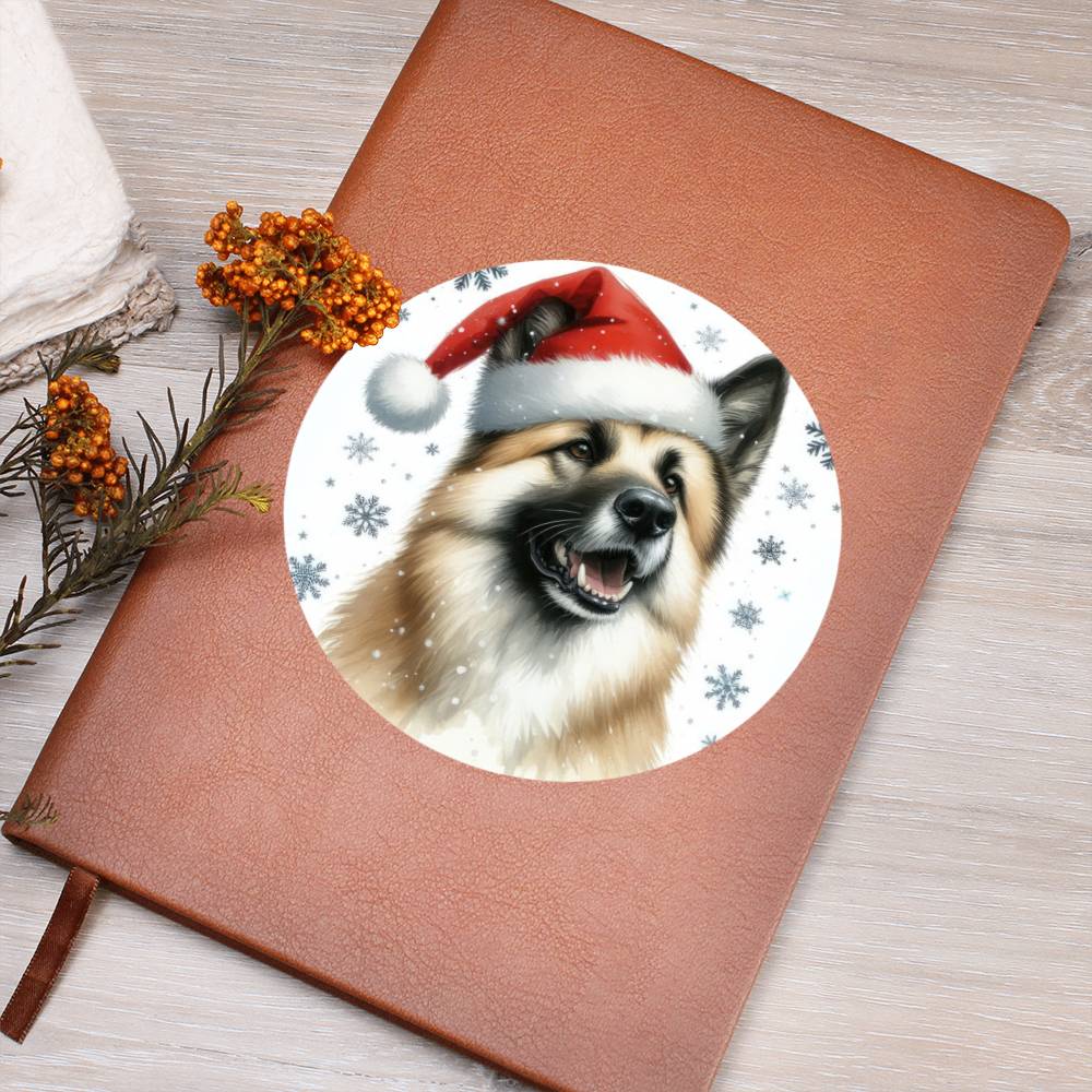 Christmas Dog - Chinook - Vegan Leather Journal