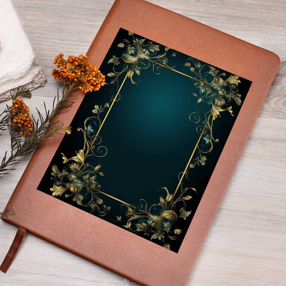 Ornate Gold Cover 055 - Vegan Leather Journal
