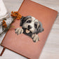Pyrenean Shepherd Peeking - Vegan Leather Journal
