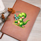 Colorful Baby Dinosaur 002 - Vegan Leather Journal