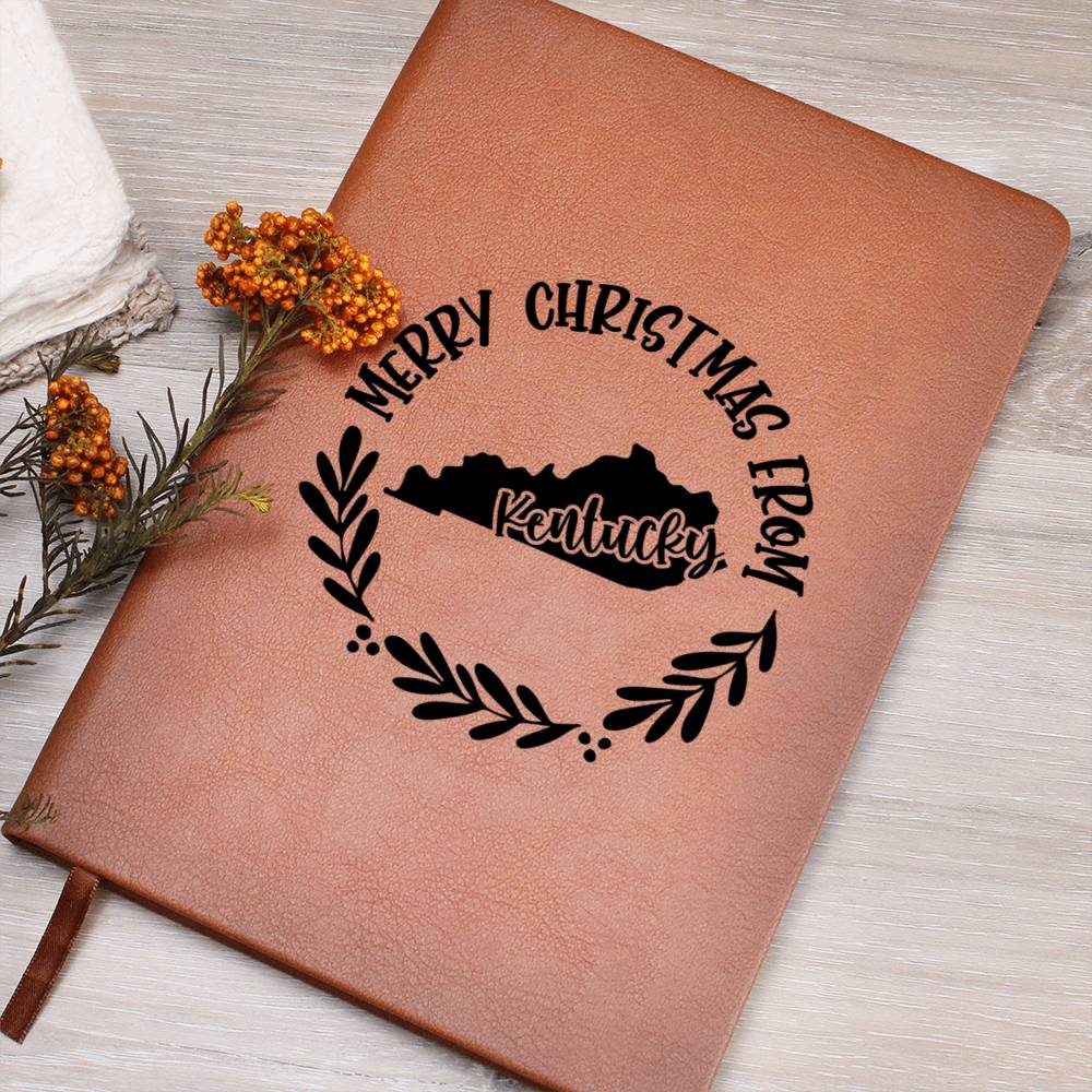 Merry Christmas From Kentucky - Vegan Leather Journal