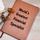 World's Greatest Financial Specialist v1 - Vegan Leather Journal