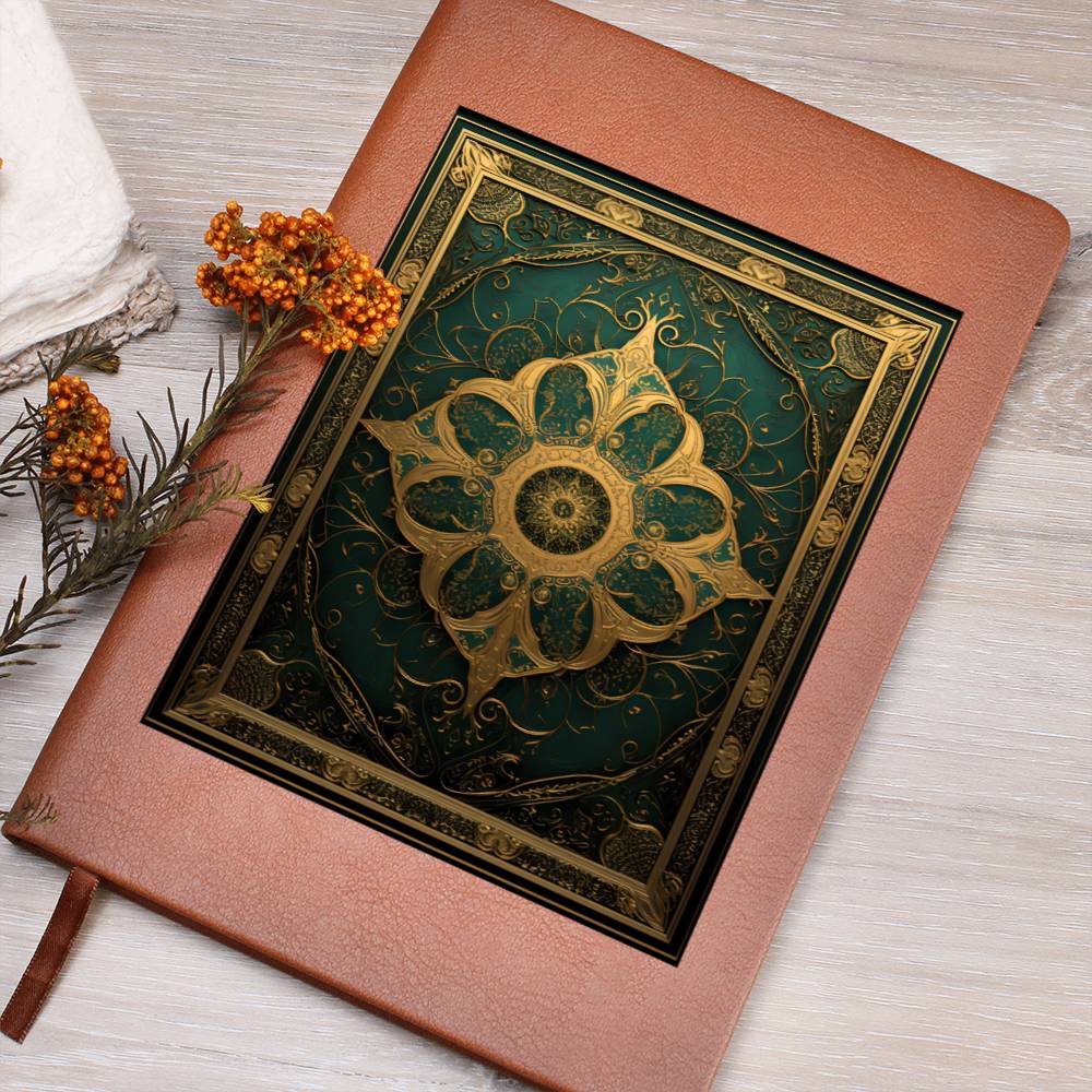 Ornate Gold Cover 107 - Vegan Leather Journal