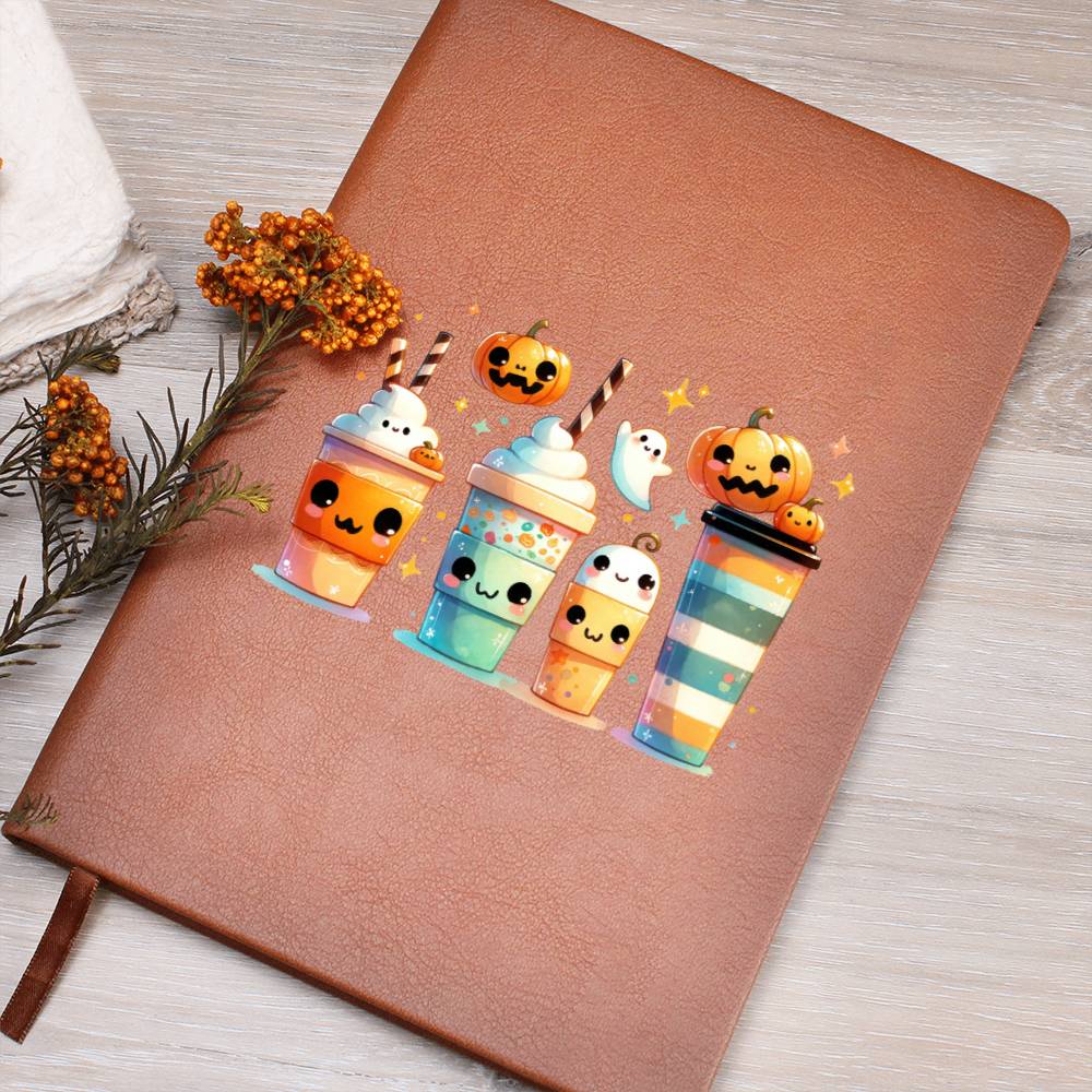 Cute Halloween Sticker 103 - Vegan Leather Journal