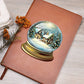 Watercolor Christmas Snow Globe 006 - Vegan Leather Journal