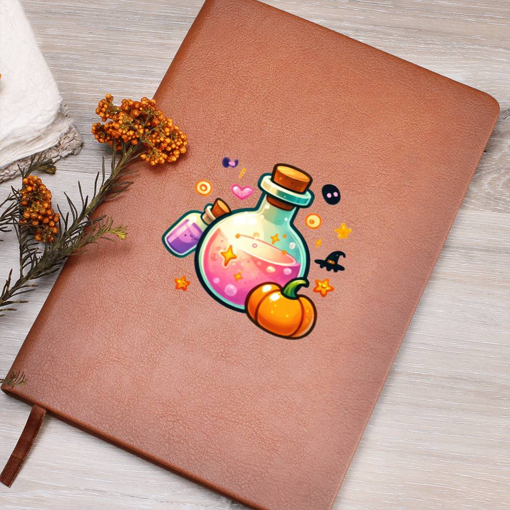 Cute Halloween Sticker 039 - Vegan Leather Journal