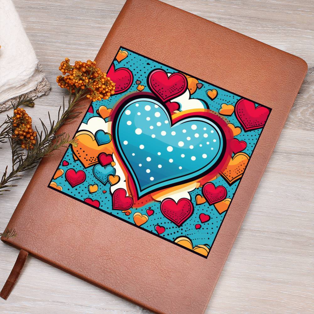 Valentine's Day Pop Art 24 - Vegan Leather Journal