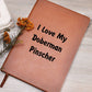 Love My Doberman Pinscher v4 - Vegan Leather Journal
