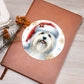 Christmas Dog - Coton De Tulear - Vegan Leather Journal