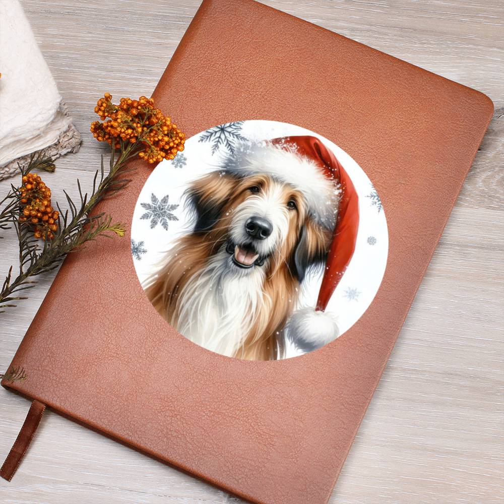 Christmas Dog - Berger Picard - Vegan Leather Journal