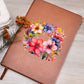 Floral Flower Wreath 057 - Vegan Leather Journal