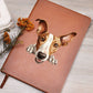 Ibizan Hound Peeking - Vegan Leather Journal