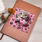 Valentine's Day Cat And Zipper 006 - Vegan Leather Journal