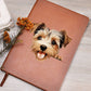 Biewer Terrier Peeking - Vegan Leather Journal