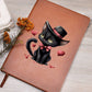 Valentine's Day Black Cat 032 - Vegan Leather Journal